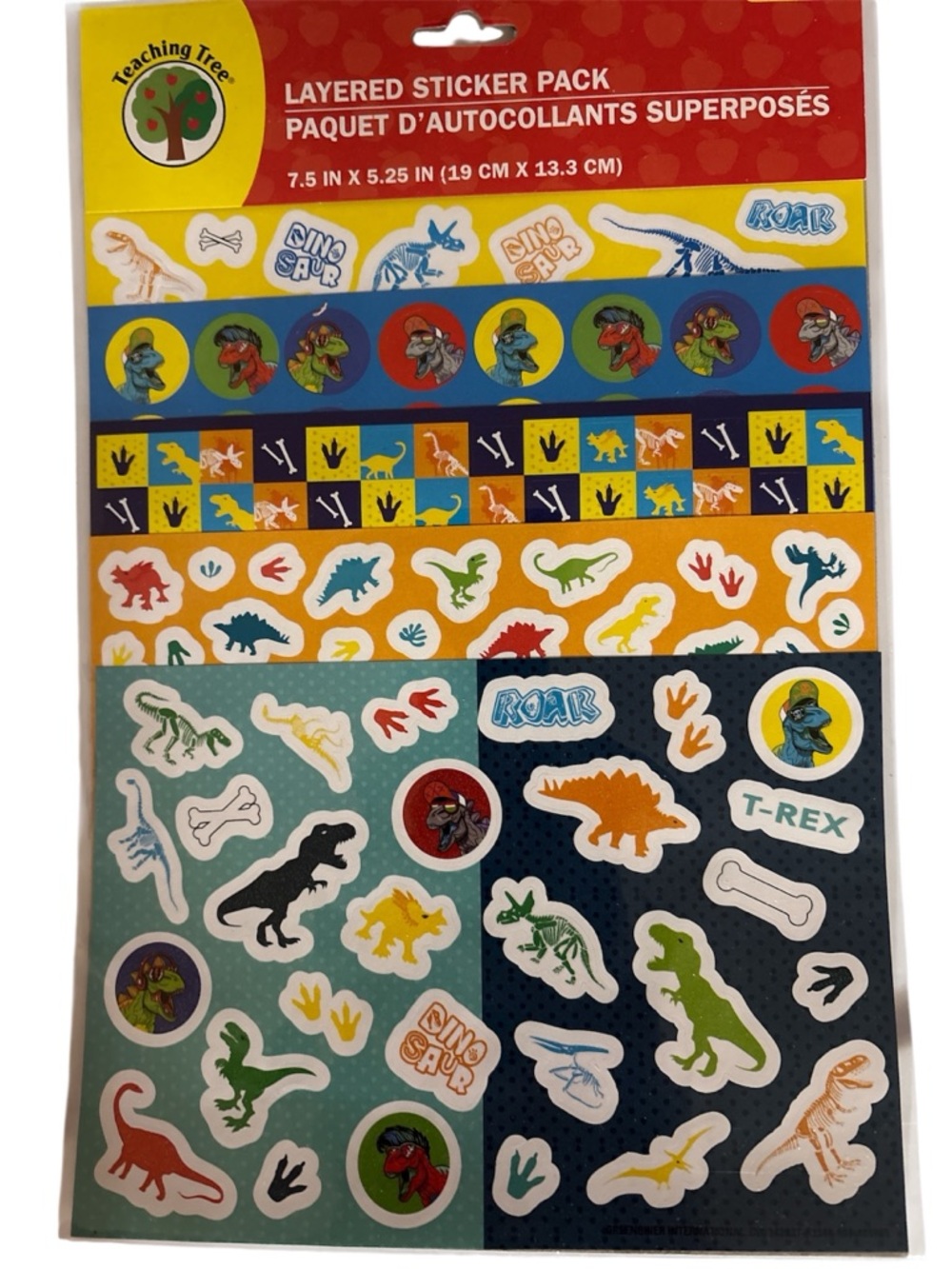 Teaching Tree Layered Dinosaur Sticker Pack - Multicolor - Picture 3 of 4